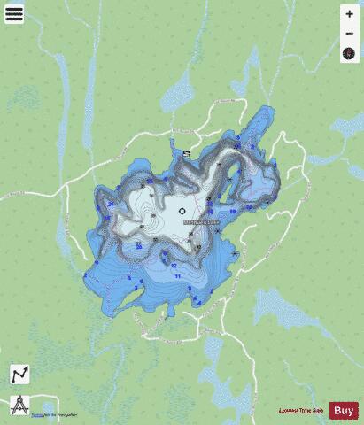 Methuen Lake depth contour Map - i-Boating App - Streets