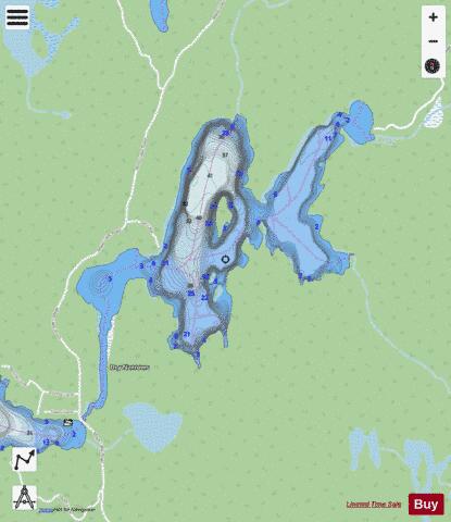 Gin Lake depth contour Map - i-Boating App - Streets