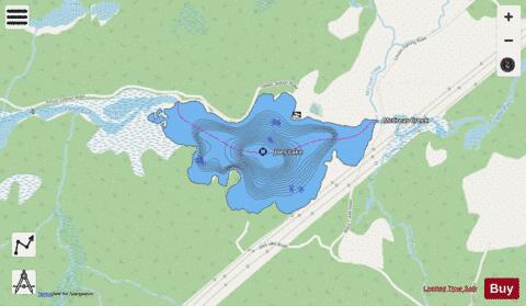 Joes Lake depth contour Map - i-Boating App - Streets