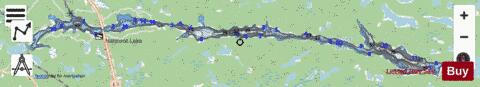 Naiscoot Lake depth contour Map - i-Boating App - Streets