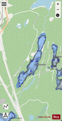 Strathdee Lake depth contour Map - i-Boating App - Streets