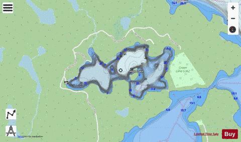 High Lake depth contour Map - i-Boating App - Streets