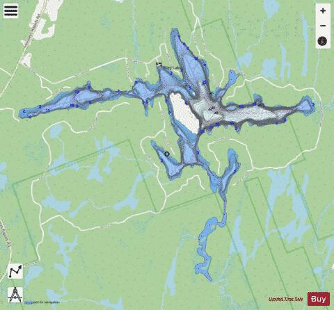 Riley Lake depth contour Map - i-Boating App - Streets