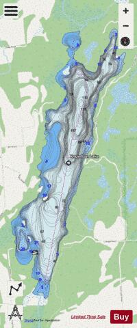 Knowlton Lake depth contour Map - i-Boating App - Streets