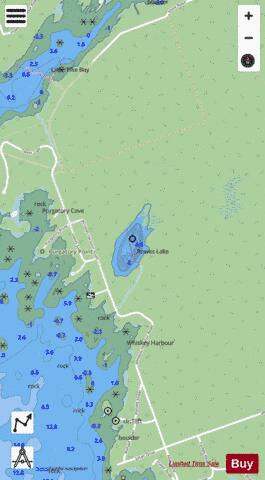 Rowes Lake depth contour Map - i-Boating App - Streets