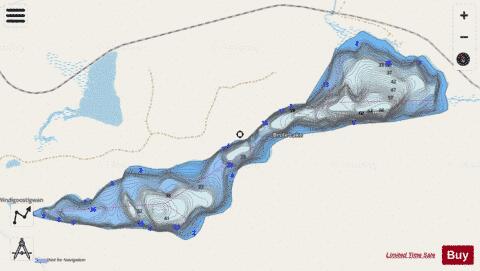 Brule Lake depth contour Map - i-Boating App - Streets