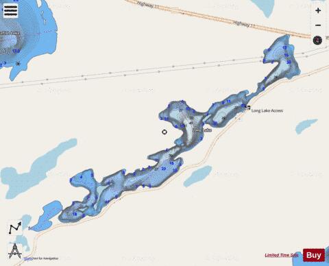 Pikie Lake depth contour Map - i-Boating App - Streets