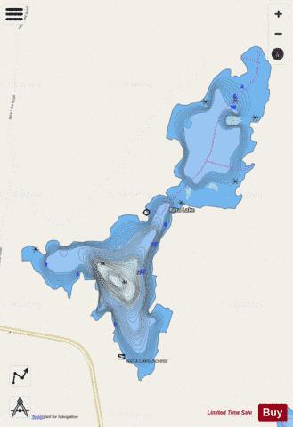 Reta Lake depth contour Map - i-Boating App - Streets