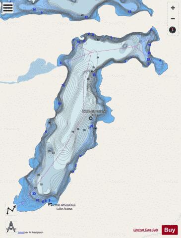 Little Athlestane Lake depth contour Map - i-Boating App - Streets