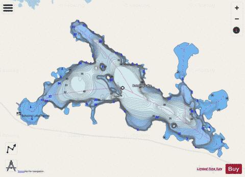 Batwing Lake depth contour Map - i-Boating App - Streets