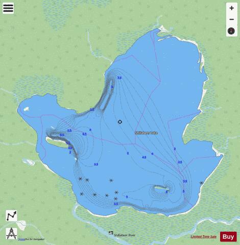 Shillabeer Lake depth contour Map - i-Boating App - Streets