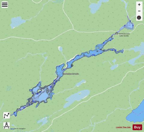 Vandenbrooks Lake depth contour Map - i-Boating App - Streets