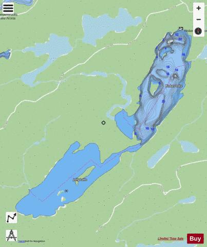 Rinker Lake depth contour Map - i-Boating App - Streets