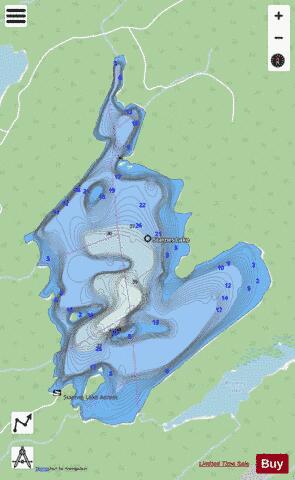Starnes Lake depth contour Map - i-Boating App - Streets
