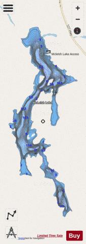 McLeish Lake depth contour Map - i-Boating App - Streets