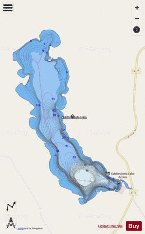 Kabitotikwia Lake depth contour Map - i-Boating App - Streets