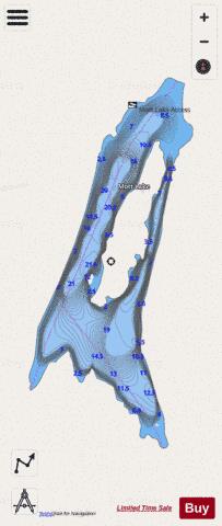 Mott Lake depth contour Map - i-Boating App - Streets