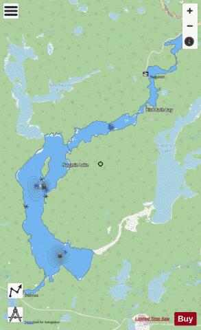 Nagasin Lake depth contour Map - i-Boating App - Streets