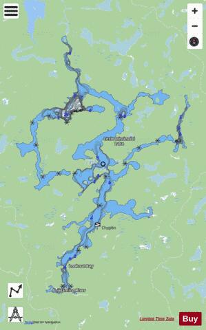 Little Missinaibi Lake depth contour Map - i-Boating App - Streets