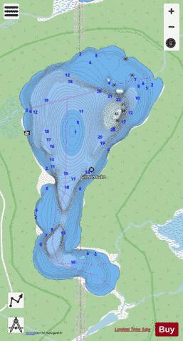 Gibson Lake depth contour Map - i-Boating App - Streets