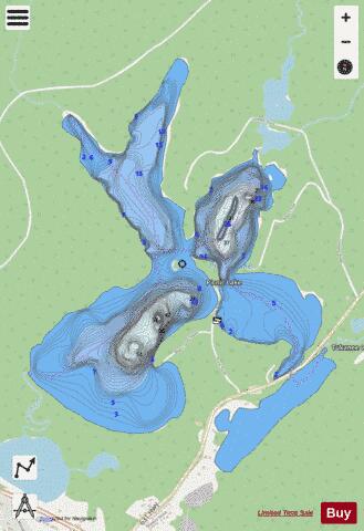Picnic Lake depth contour Map - i-Boating App - Streets
