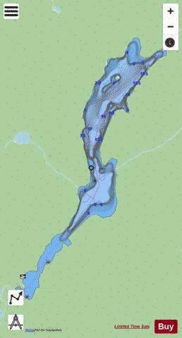 Siren Lake depth contour Map - i-Boating App - Streets