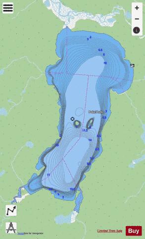 Pokei Lake depth contour Map - i-Boating App - Streets