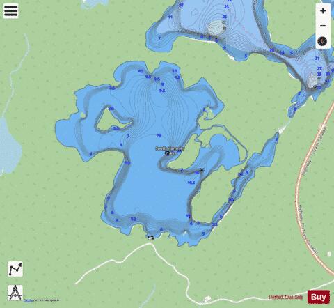 South Hammer Lake (White River) depth contour Map - i-Boating App - Streets