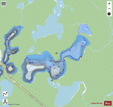 Burnfield Lake depth contour Map - i-Boating App - Streets
