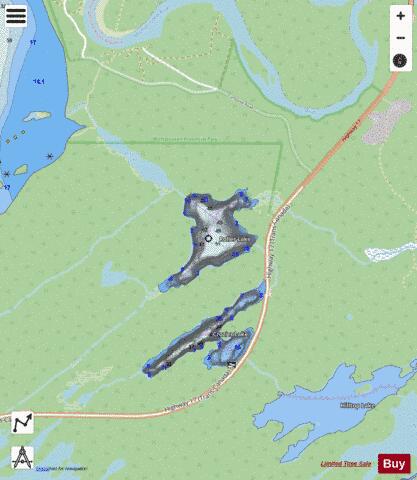 Roller Lake depth contour Map - i-Boating App - Streets