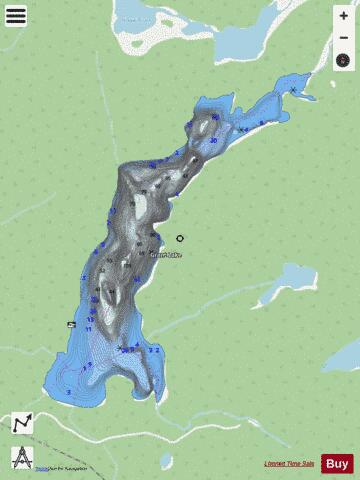 Grant Lake depth contour Map - i-Boating App - Streets