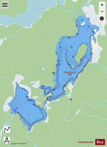 Bukwaskeagog (Buck) Lake depth contour Map - i-Boating App - Streets