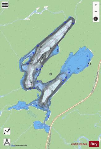 Black Trout Lake depth contour Map - i-Boating App - Streets
