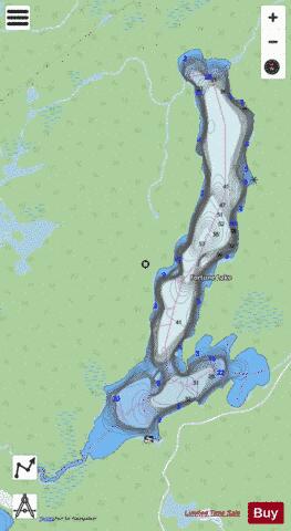 Fortune Lake + Proudfoot Bay depth contour Map - i-Boating App - Streets
