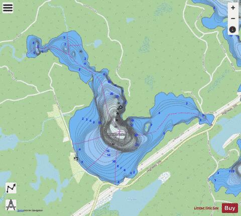 Marble Lake depth contour Map - i-Boating App - Streets