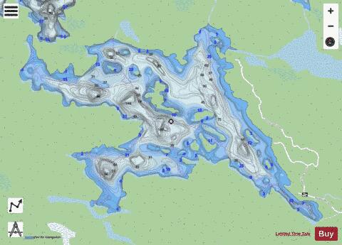 Ashby Lake depth contour Map - i-Boating App - Streets