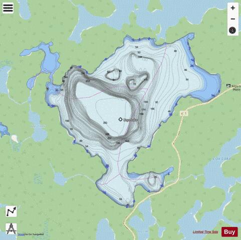 Keys Lake depth contour Map - i-Boating App - Streets