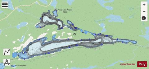 Favel Lake depth contour Map - i-Boating App - Streets