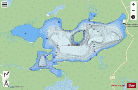 Havik lake depth contour Map - i-Boating App - Streets