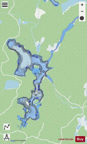 Mosquitoe Lake depth contour Map - i-Boating App - Streets