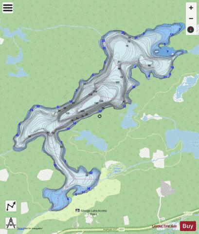 George Lake depth contour Map - i-Boating App - Streets