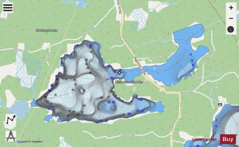 Little Panache Lake depth contour Map - i-Boating App - Streets