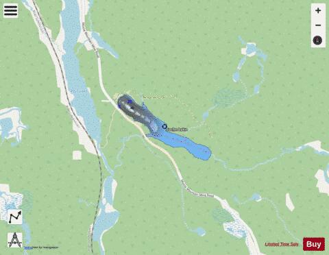 Cache Lake depth contour Map - i-Boating App - Streets