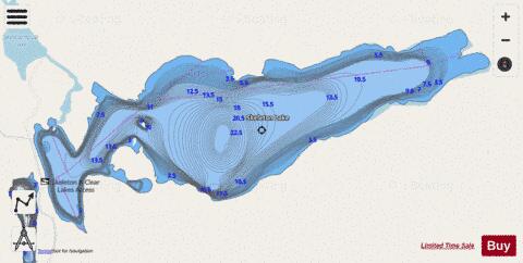 Skeleton Lake (Bayly) depth contour Map - i-Boating App - Streets