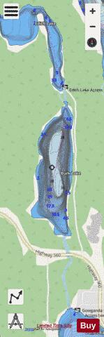 Burk Lake depth contour Map - i-Boating App - Streets