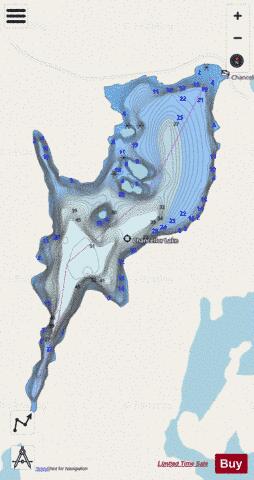Chancellor Lake depth contour Map - i-Boating App - Streets
