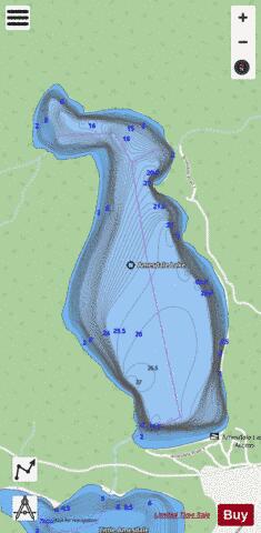 Amesdale Lake depth contour Map - i-Boating App - Streets