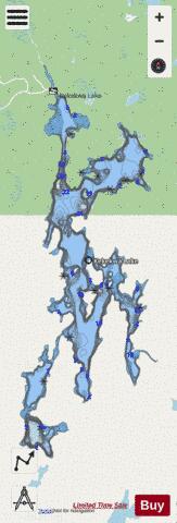 Kekekwa Lake depth contour Map - i-Boating App - Streets
