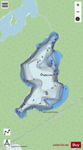 Spine Lake depth contour Map - i-Boating App - Streets