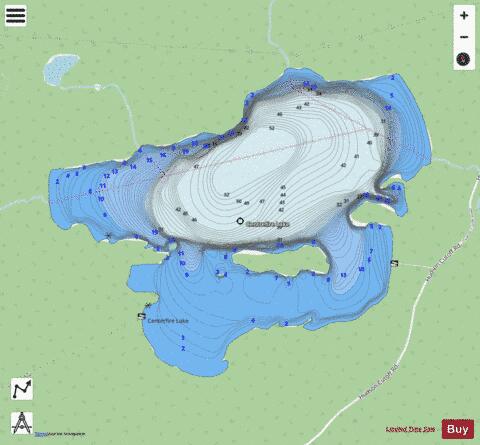 Centrefire Lake depth contour Map - i-Boating App - Streets